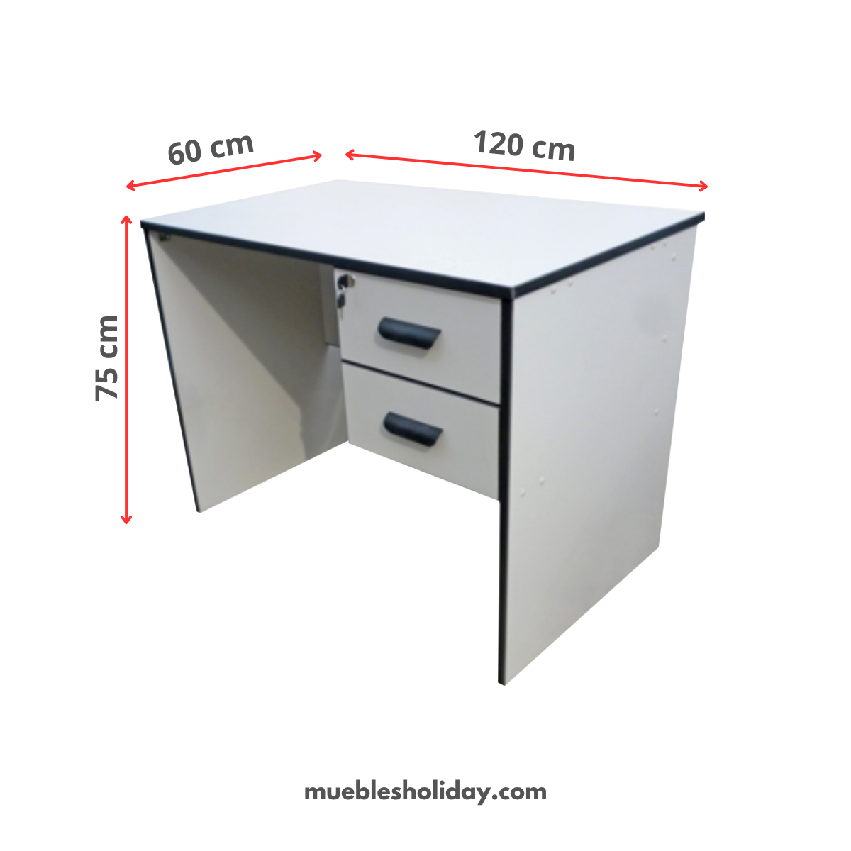 Escritorio básico de 120x 0.60 x 0.75 m - Escritorios - Mobiliario empresas - Muebles Holiday