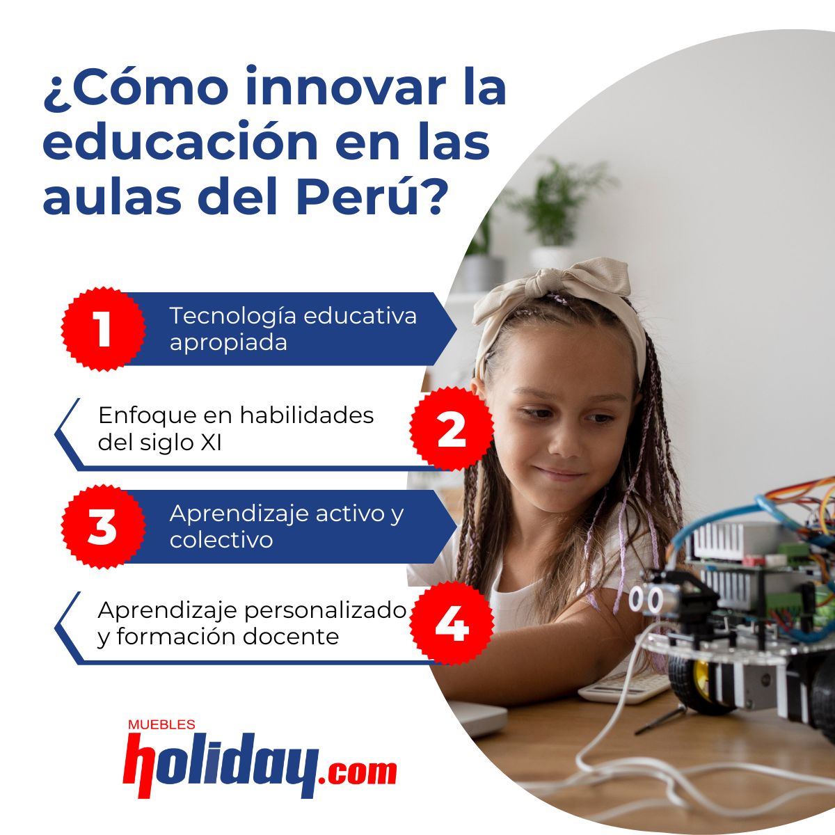 ¿Cómo innovar la educación en las aulas del Perú? - Muebles Holiday