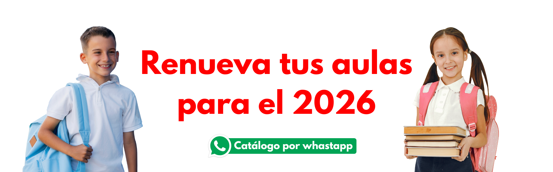 Portada campaña educativa 2026 renueva tus aulas